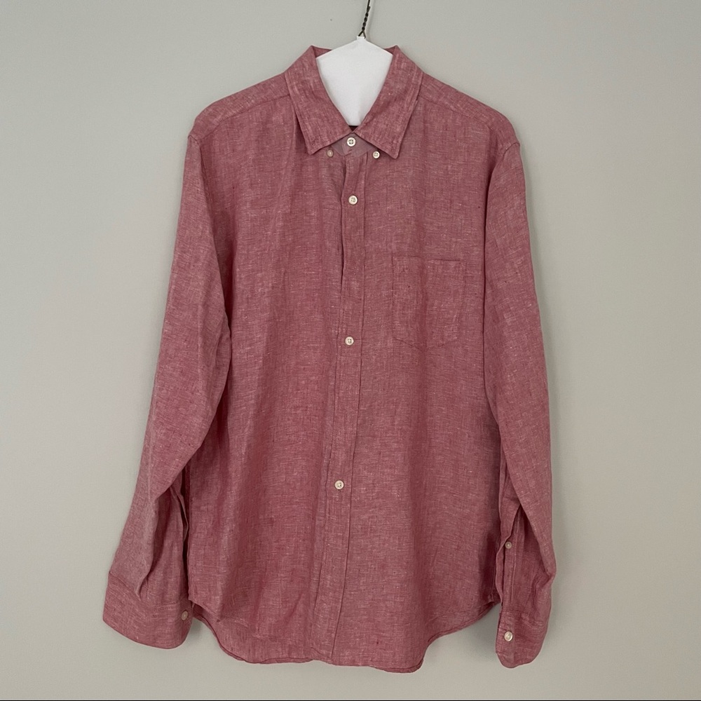 J Crew linen button down shirt